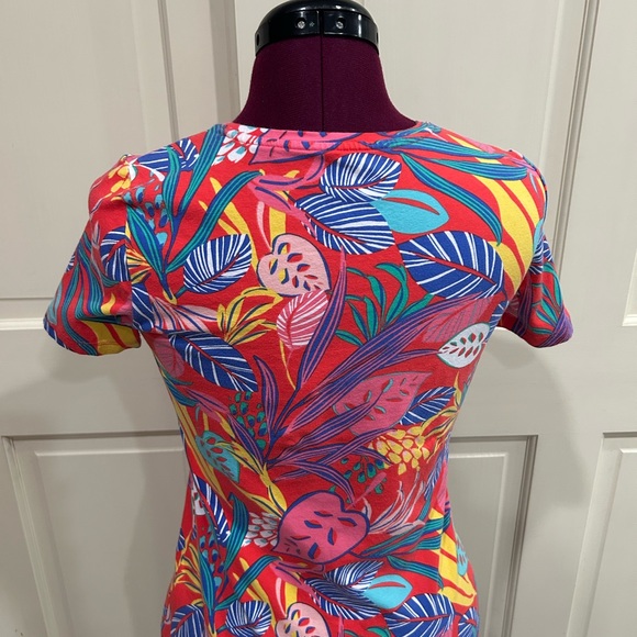 Talbots Pima Crewneck Tee - Jungle Leaves - Petite P - Picture 2 of 6